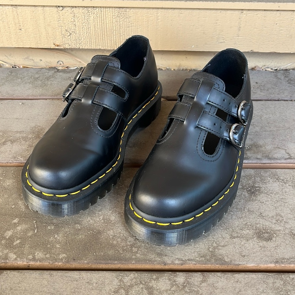Dr. Martens 8065 II BEX Smooth Leather Platform Mary Jane Shoes
